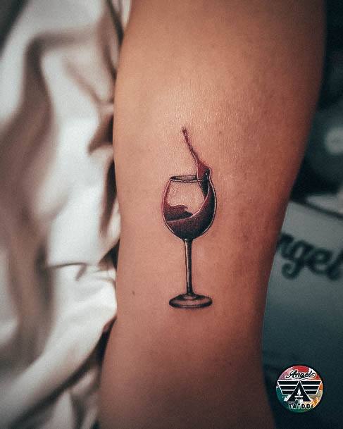 Female Cool Wine Tattoo Ideas