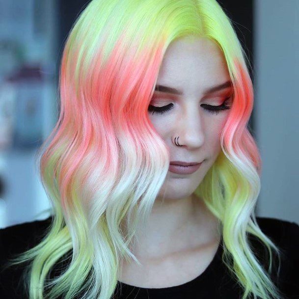 Female Cool Yellow Ombre Hairstyles Ideas