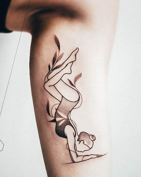 Female Cool Yoga Tattoo Ideas