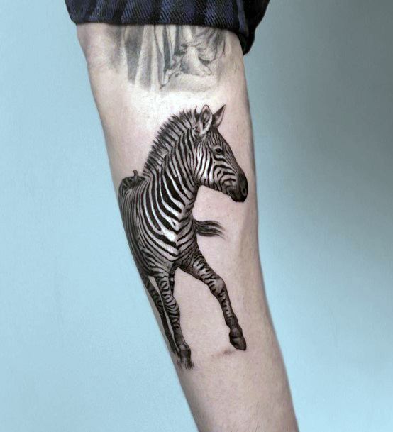 Female Cool Zebra Tattoo Design