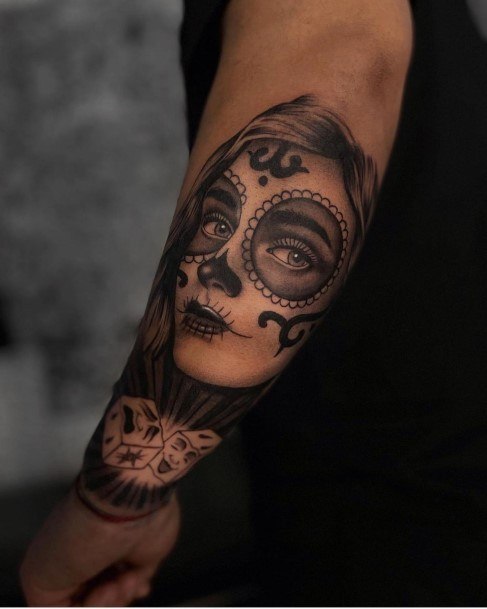 Female Day Of The Dead Tattoos