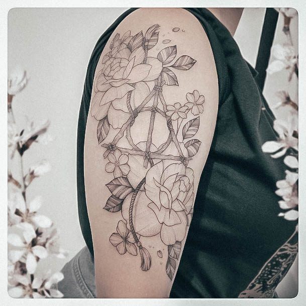 Female Deathly Hallows Tattoos