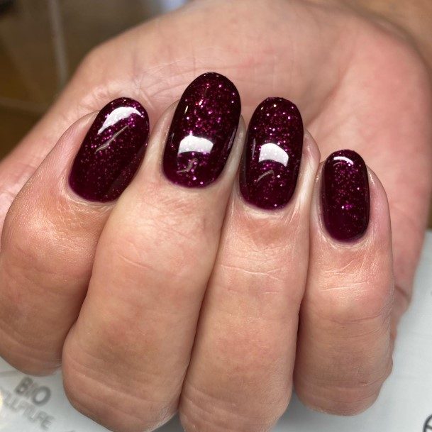 Female Deep Purple Nails