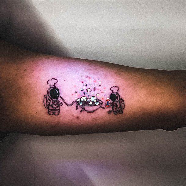 Female Designs For Tattoos Glow In The Dark Astronauts Cooking