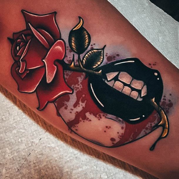 Female Fangs Tattoos