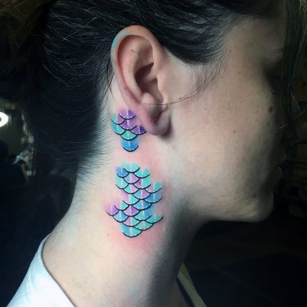 Female Fish Scales Tattoos