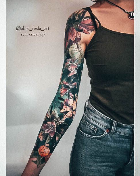 Female Floral Tattoos