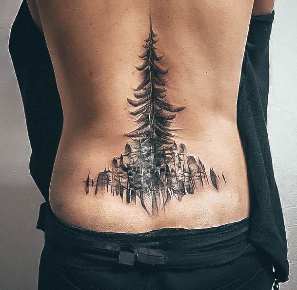 Female Forest Tattoo On Woman