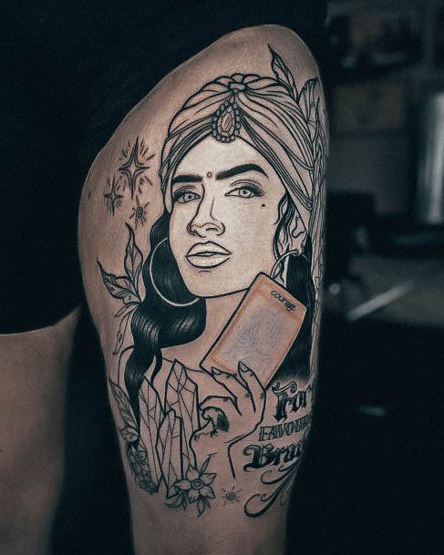 Female Fortune Teller Tattoos