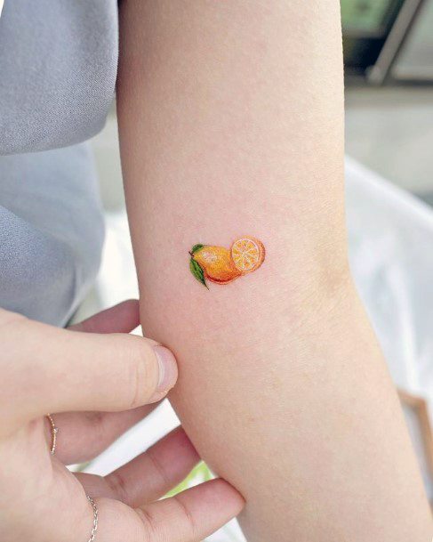 Female Fruit Tattoo On Woman