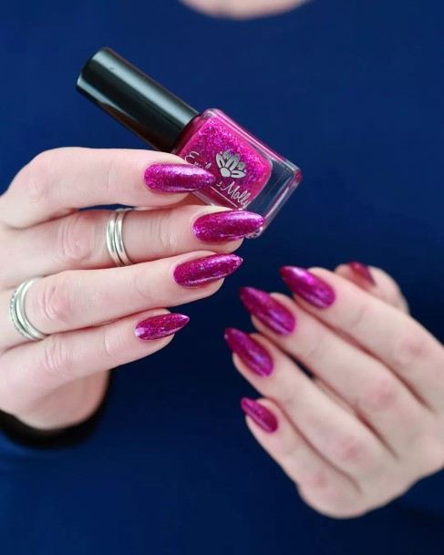 Female Fuchsia Nails