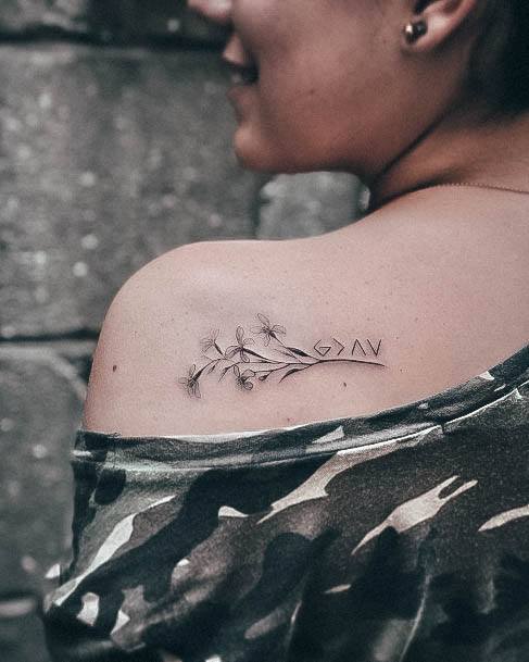 Female God Is Greater Than The Highs And Lows Tattoo On Woman