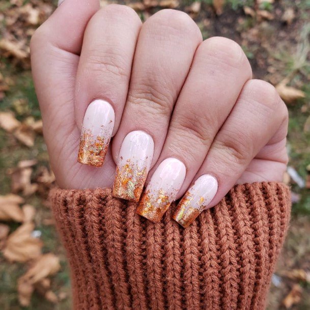 Female Gold Nails