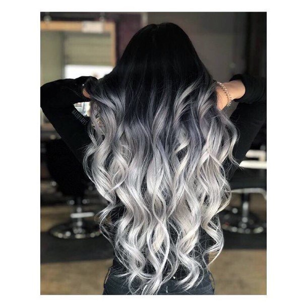 Female Grey Ombre Hairstyles On Woman