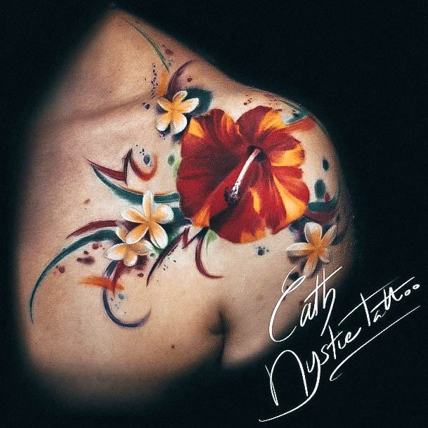 Female Hibiscus Tattoos