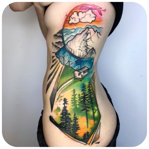 Female Hiking Tattoos