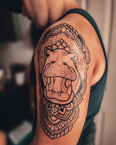 Female Hippo Tattoos