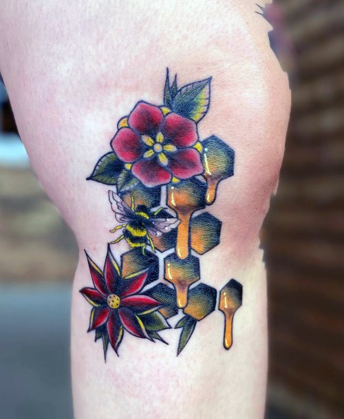 Female Honeycomb Tattoos