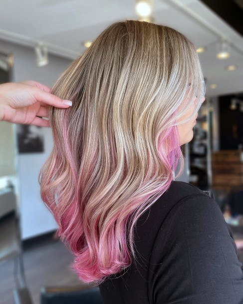 Female Hot Pink Hairstyles On Woman