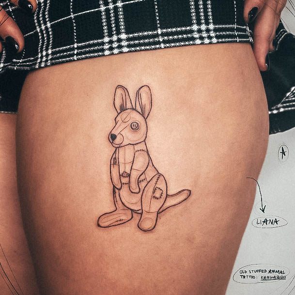 Female Kangaroo Tattoos