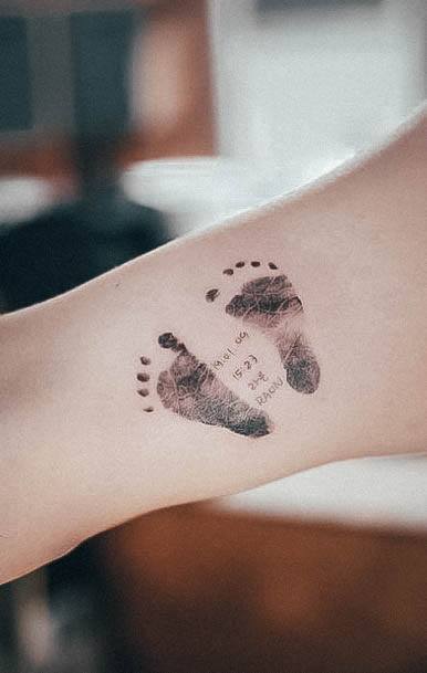 Female Kids Name Tattoos Children Footprints