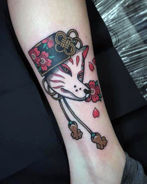 Female Kitsune Tattoo On Woman