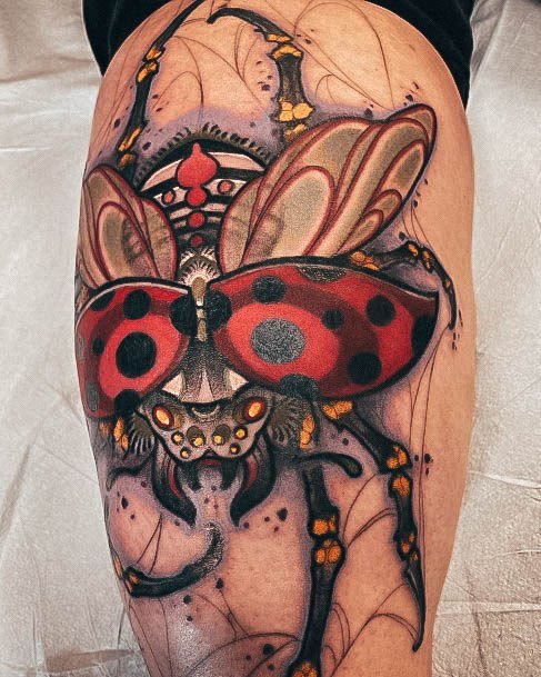 Female Ladybug Designs For Tattoos