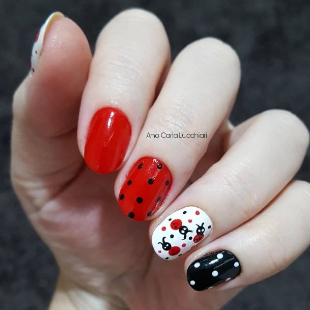 Female Ladybug Nails