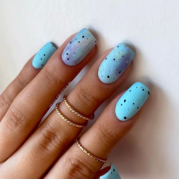 Female Light Blue Nails