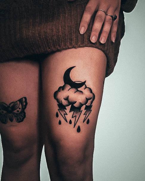 Female Lightning Bolt Tattoos