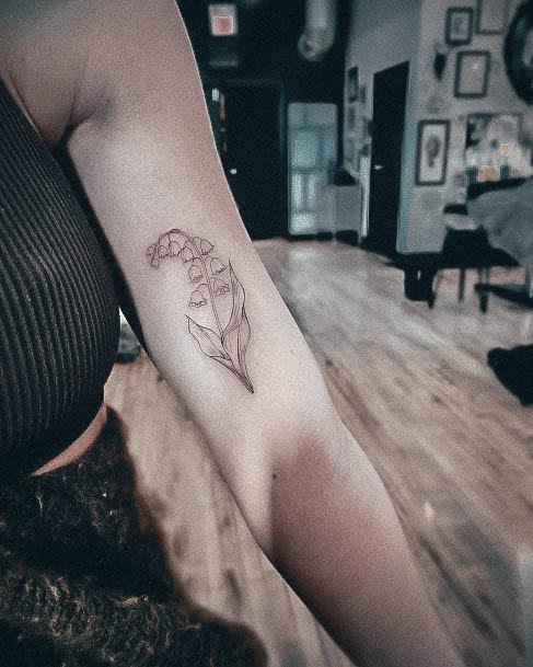 Female Lily Of The Valley Tattoos