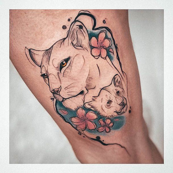 Female Lioness Tattoos