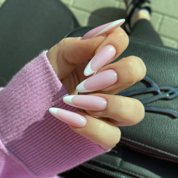 Female Long French Nails