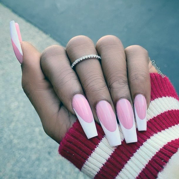 Female Long Pink Nails