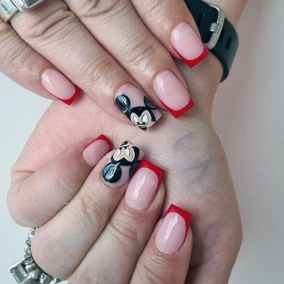 Female Mickey Mouse Nails