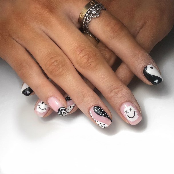 Female Monochrome Nails