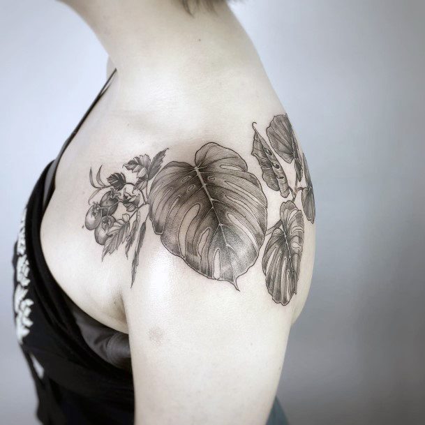 Female Monstera Tattoos