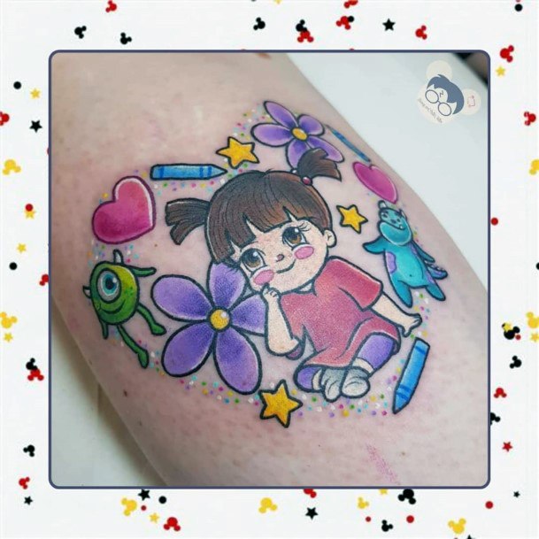 Female Monsters Inc Tattoo On Woman