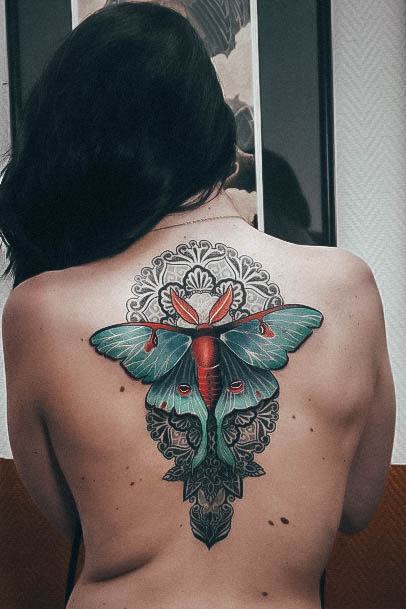 Female Moth Designs For Tattoos