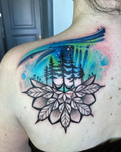 Female Northern Lights Tattoos