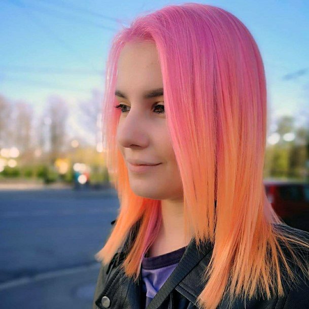 Female Orange Hairstyles On Woman