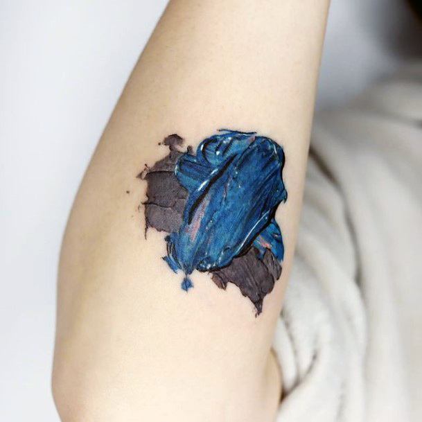 Top 100 Best Palette Texture Tattoos For Women Paint Design Ideas