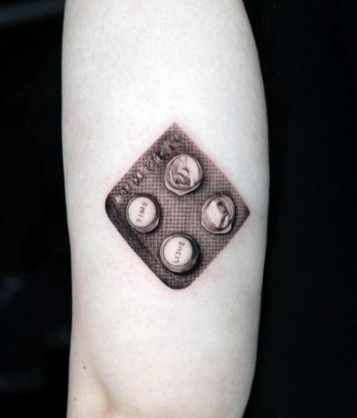 Female Pill Tattoos