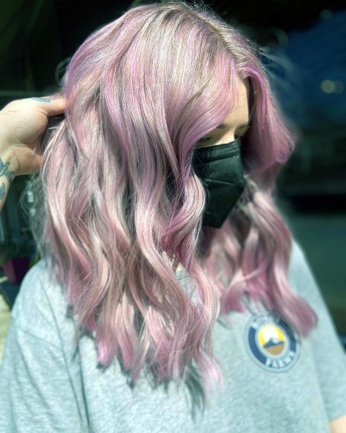 Female Pink Hairstyles On Woman