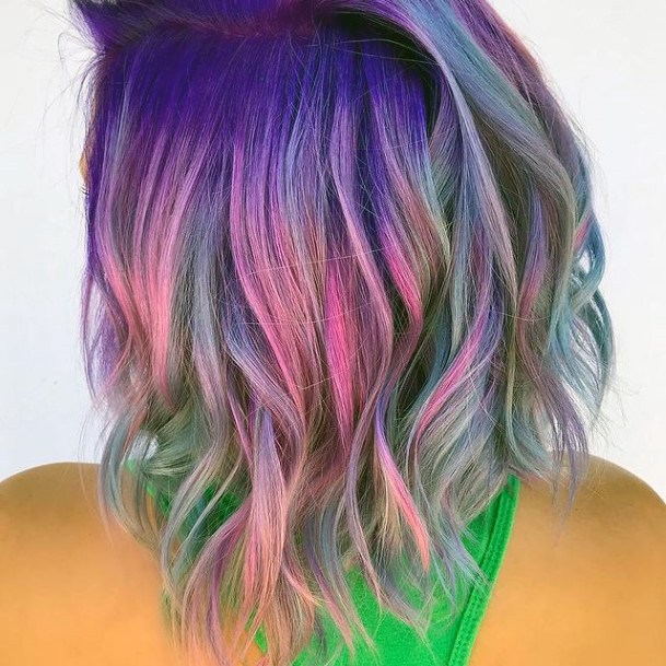 Female Pink Ombre Hairstyles On Woman