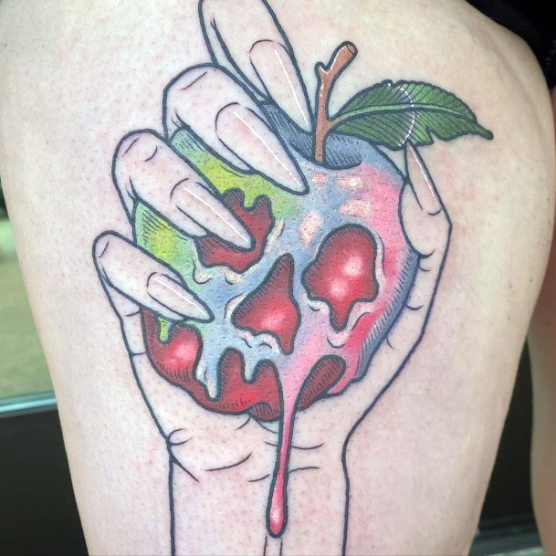 Top 100 Best Poison Apple Tattoos For Women Snow White Design Ideas