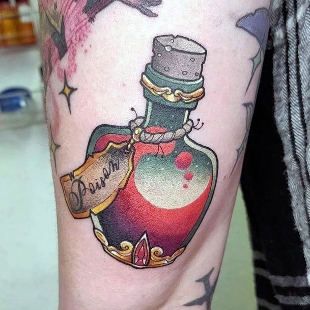 Female Poison Bottle Tattoos