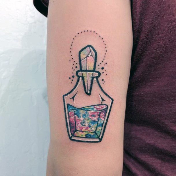 Female Potion Tattoo On Woman