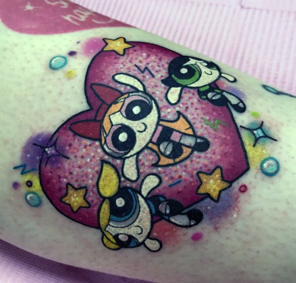 Female Powerpuff Girls Buttercup Tattoos