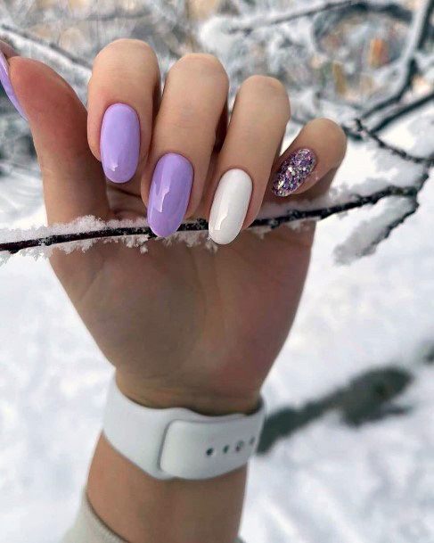 Female Purple Dress Nails